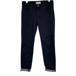 Free People skinny jeans size 26 black low-mid ris